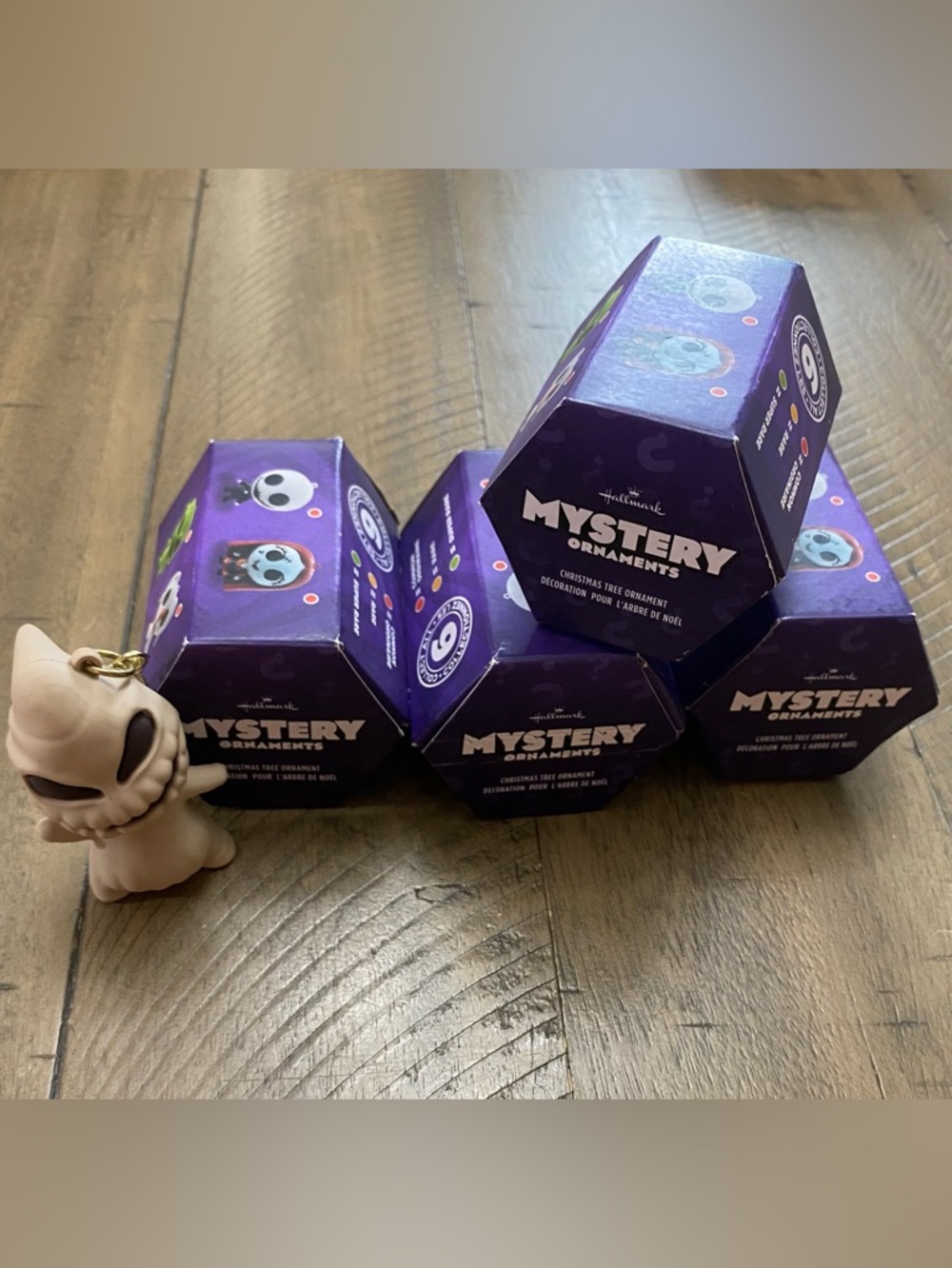 Hallmark Nightmare Before Christmas Mystery Ornaments (4) & Oogie Boogie Charm